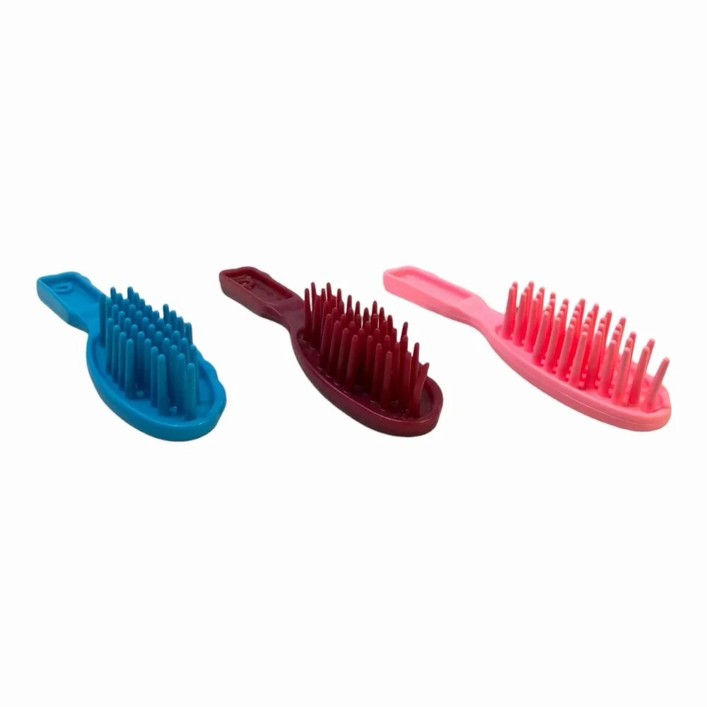 Barbie Hair Brush‎ Lot of (3) - Blue, Maroon, Pink 1990s